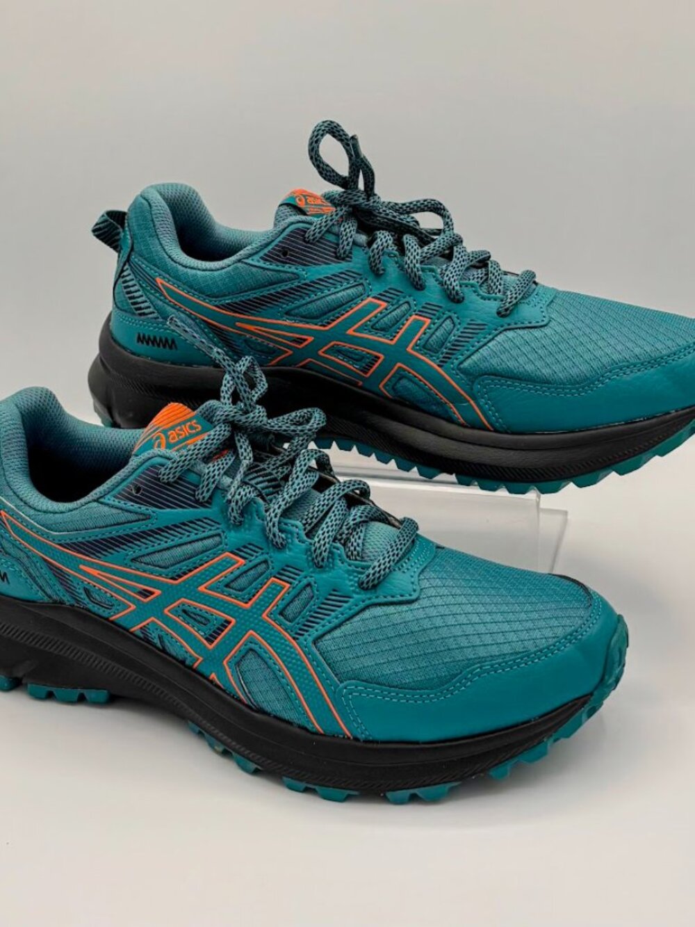 ASICS Women's size 9 Trail Scout 2 Running Shoes "Misty Pine / Nova Orange - Picture 2 of 9